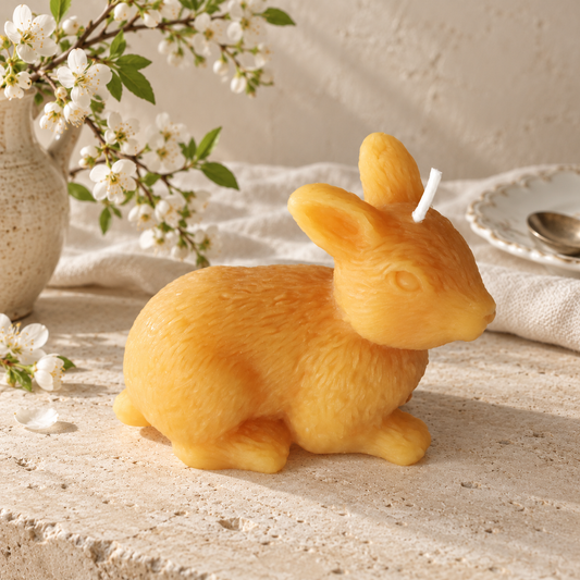Bunny Rabbit Beeswax Candle