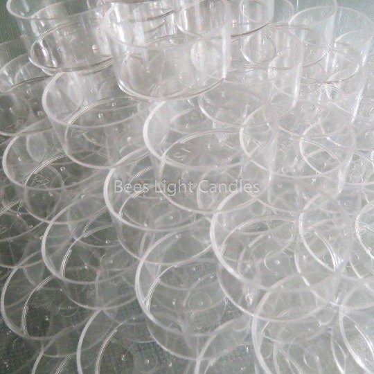 1000 Clear Tealight Cups | Tea Light Candle Holders Polycarbonate | FAST SHIPPING | Containers | NEW | Candle Making Supplies | Bulk Cups - Bees Light Candles