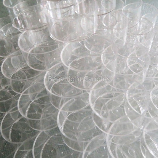 1000 Clear Tealight Cups | Tea Light Candle Holders Polycarbonate | FAST SHIPPING | Containers | NEW | Candle Making Supplies | Bulk Cups - Bees Light Candles