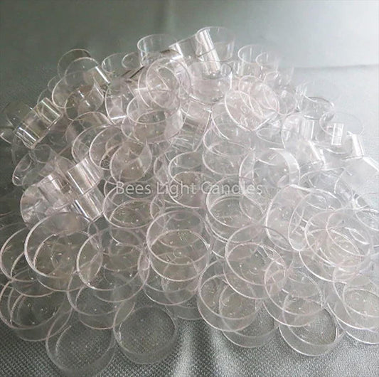 1000 Clear Tealight Cups | Tea Light Candle Holders Polycarbonate | FAST SHIPPING | Containers | NEW | Candle Making Supplies | Bulk Cups - Bees Light Candles