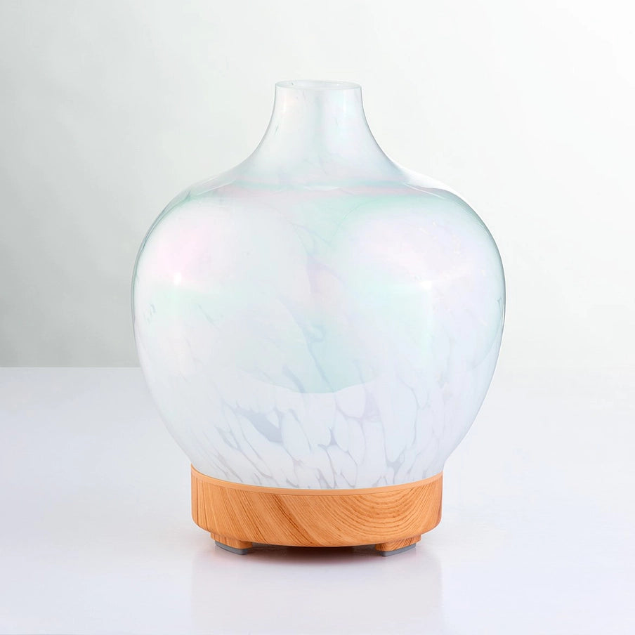 White Handcrafted Glass Aroma Diffuser