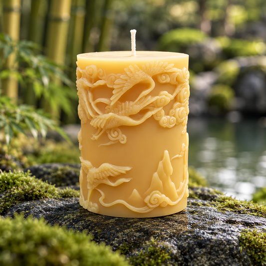 Wind + Crane Beeswax Pillar