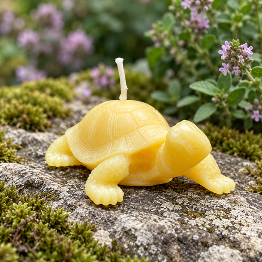 Tortoise Beeswax Candle