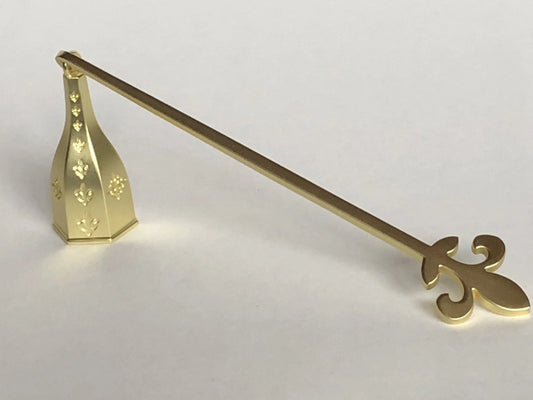 Fleur De Lis Snuffer with Matte Gold Finish