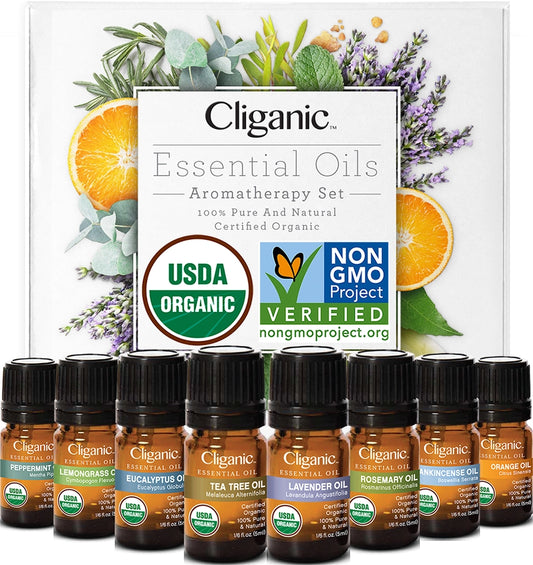 Essential Oils Set - Organic Aromatherapy Set
