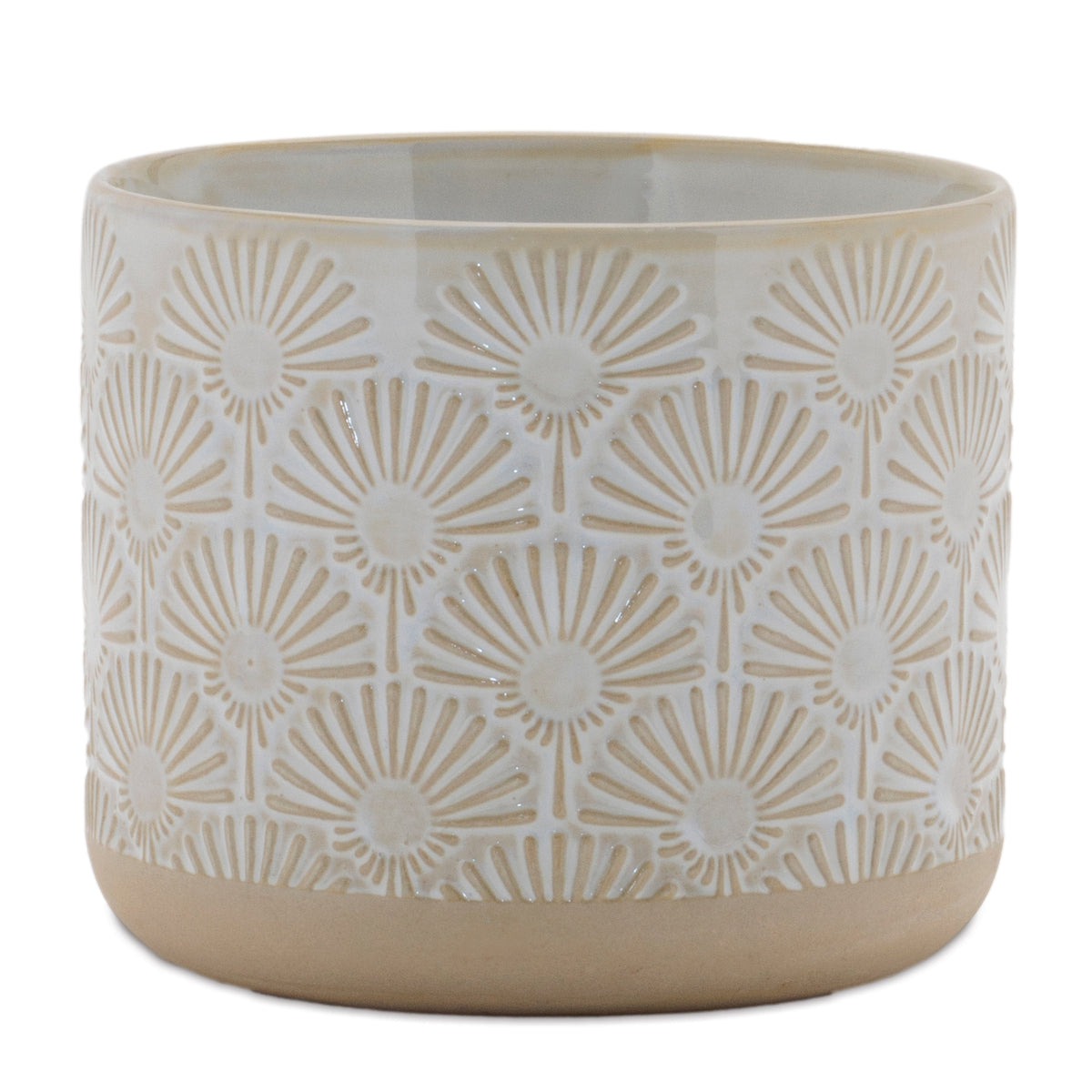 Porcelain Geometric Patterned Planter (Set of 2) — additional view