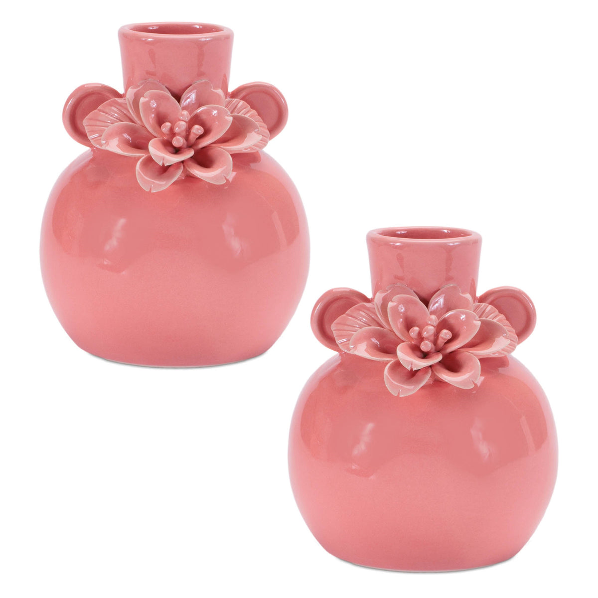 Storeware Bud Vase with Floral Accent (Set of 2) — additional view