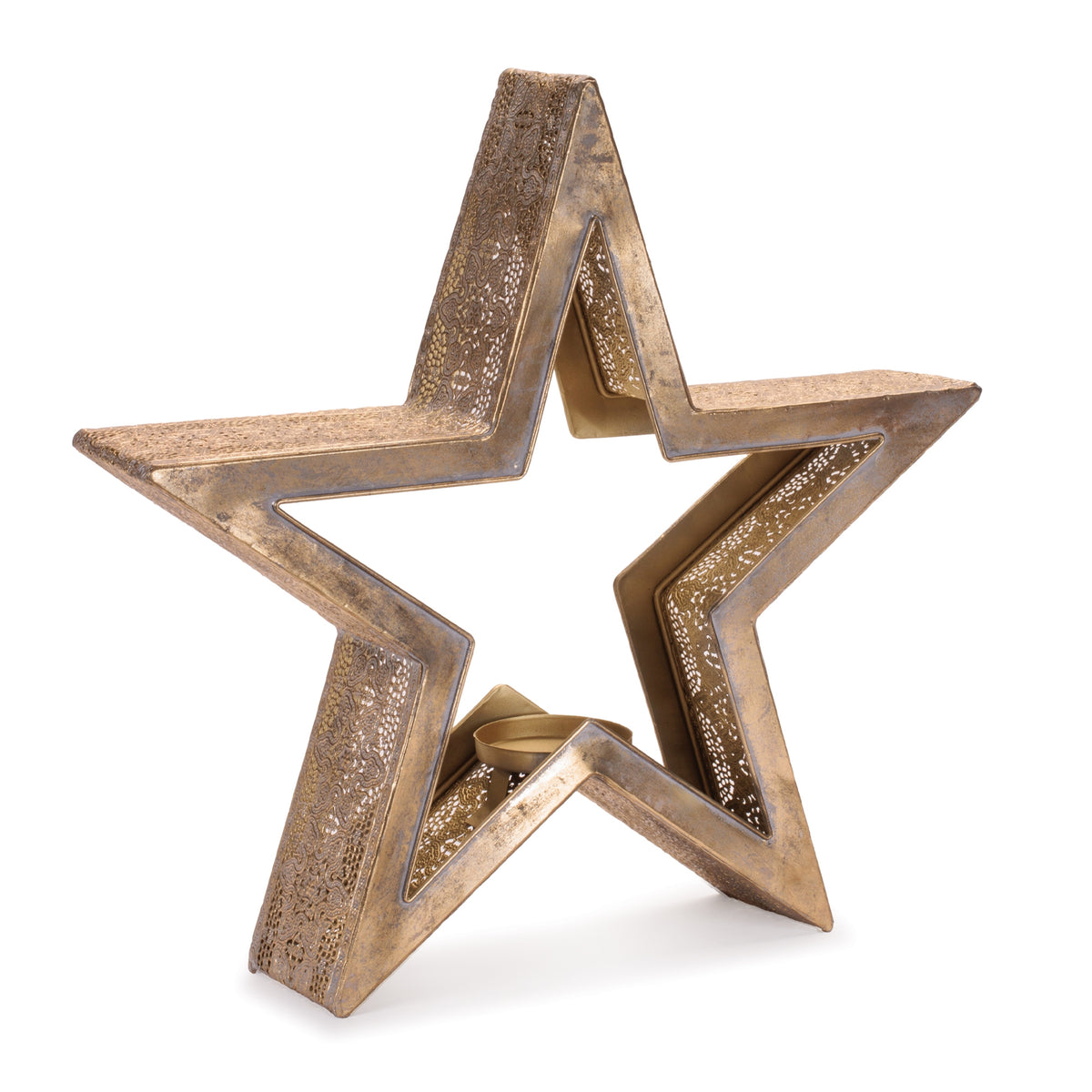 Star Candle Holder 20"H Metal