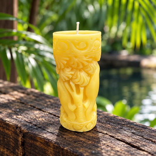 Elephant Jungle Beeswax Pillar