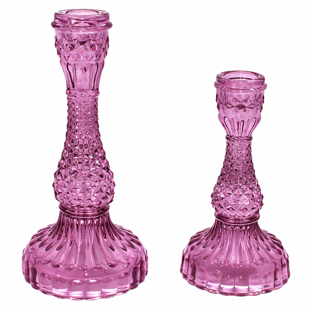 Glass Taper Candle Holders – Heather