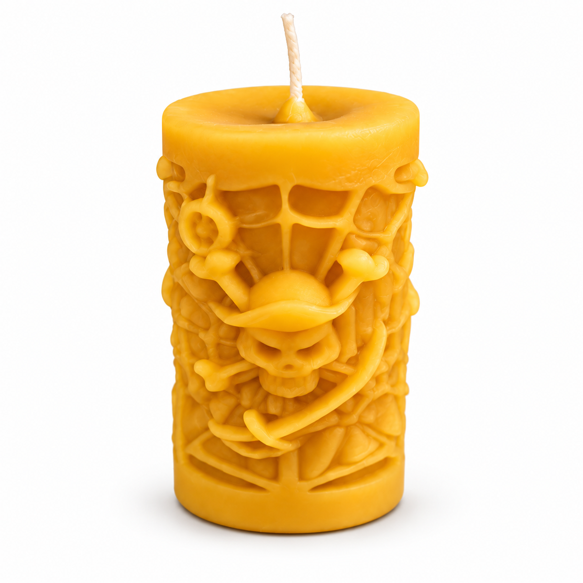 Pirates Pillar Halloween Beeswax Candle