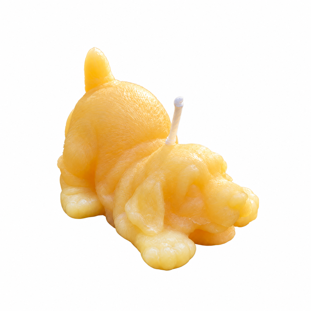 Playing Puppy Beeswax Candle