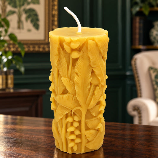 Wild Rainforest Pillar Beeswax Candle