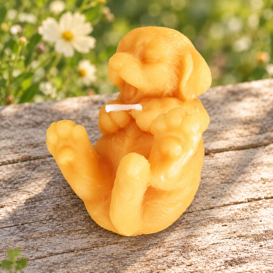 Puppy Dog Laying Down Beeswax Candle