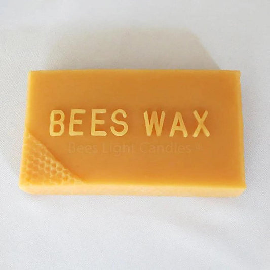 All Natural Beeswax Bricks | Apiary Grade A | Handpoured in USA | Yellow Bees Wax | Clean | Pure | BULK | Candle Making | Cosmetics | Pound - Bees Light Candles