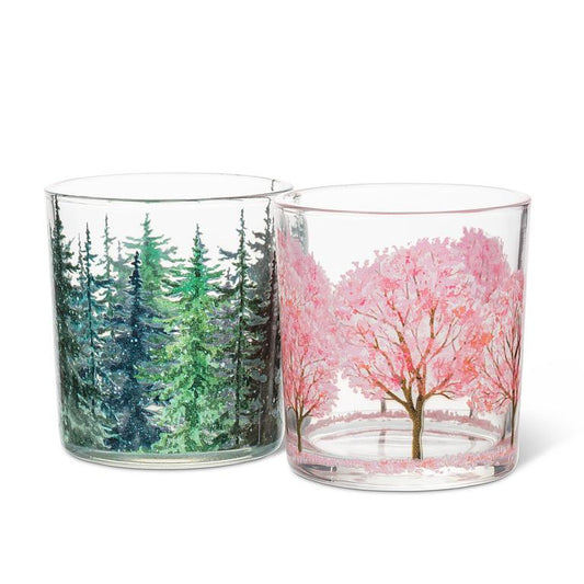 Cherry Blossom Votive 3 inch Glass Candle Holder