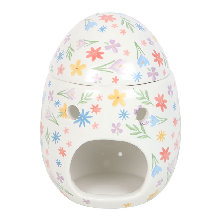 Spring Floral Print Easter Egg Oil Burner and Wax Warmer