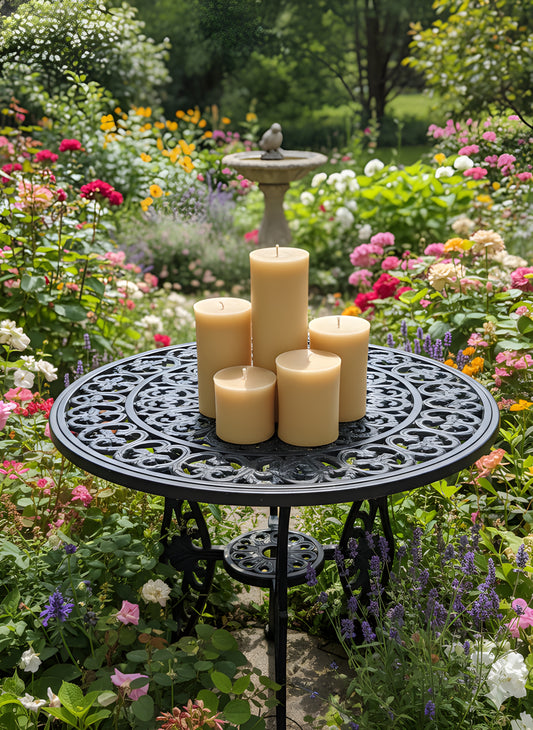 3 Inch Yellow Beeswax Pillar Candles