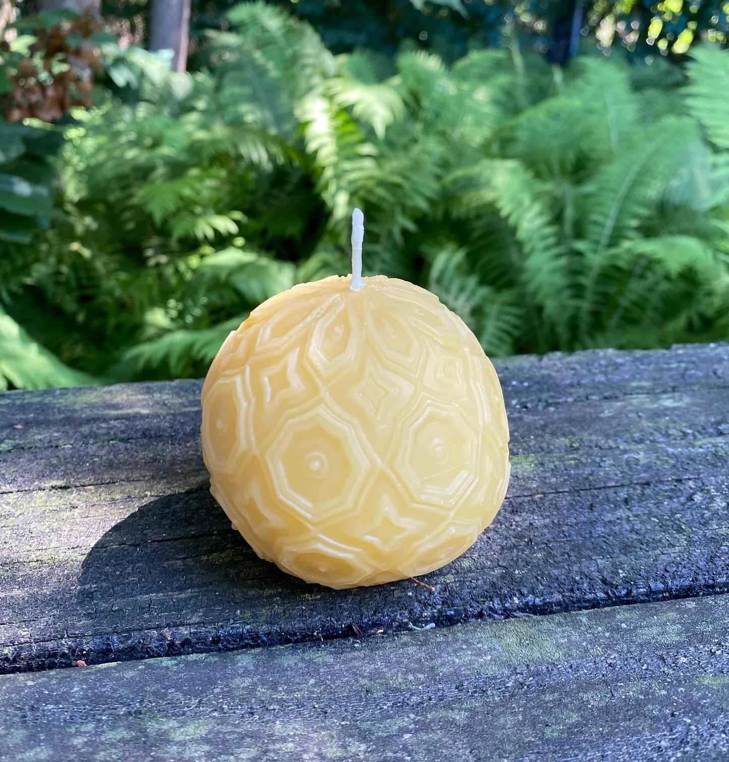 Geo Sphere Beeswax Candle