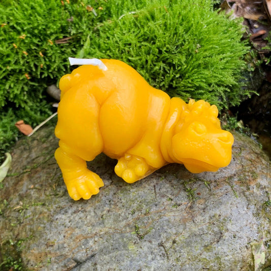 Hippopotamus Beeswax Candle | Hippo Candles | Yellow All Natural Beeswax | Handmade USA | African | Africa | Zoo | Gift | Funny Joke Candle - Bees Light Candles