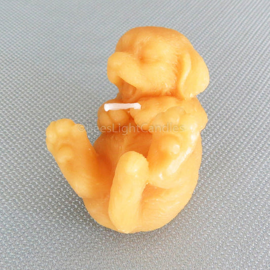 Puppy Dog Laying Down Beeswax Candle
