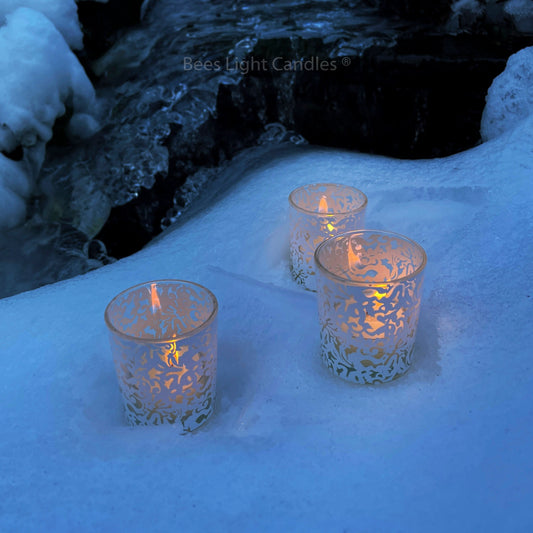 Glass Holder Victorian Lace Design