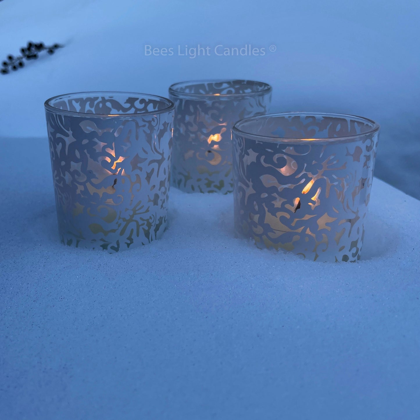 Glass Holder Victorian Lace Design