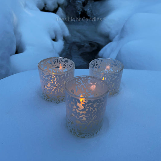 Glass Holder Victorian Lace Design