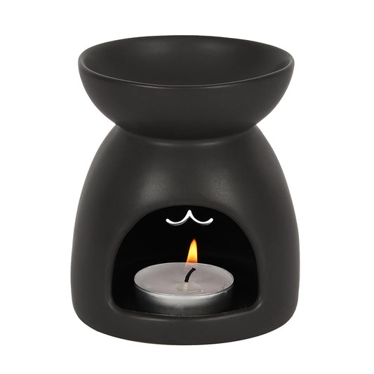Gothic Black Cat Cut Out Oil Burner and Wax Warmer