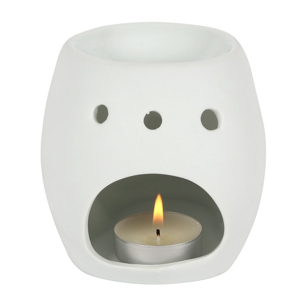 White Skull Oil Burner and Wax Warmer