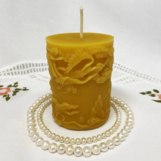 Wind + Crane Beeswax Pillar