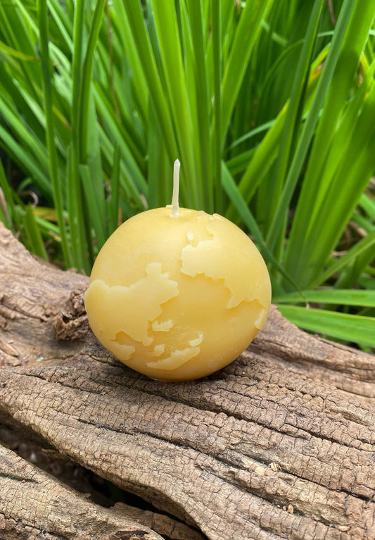 World Globe Beeswax Candle