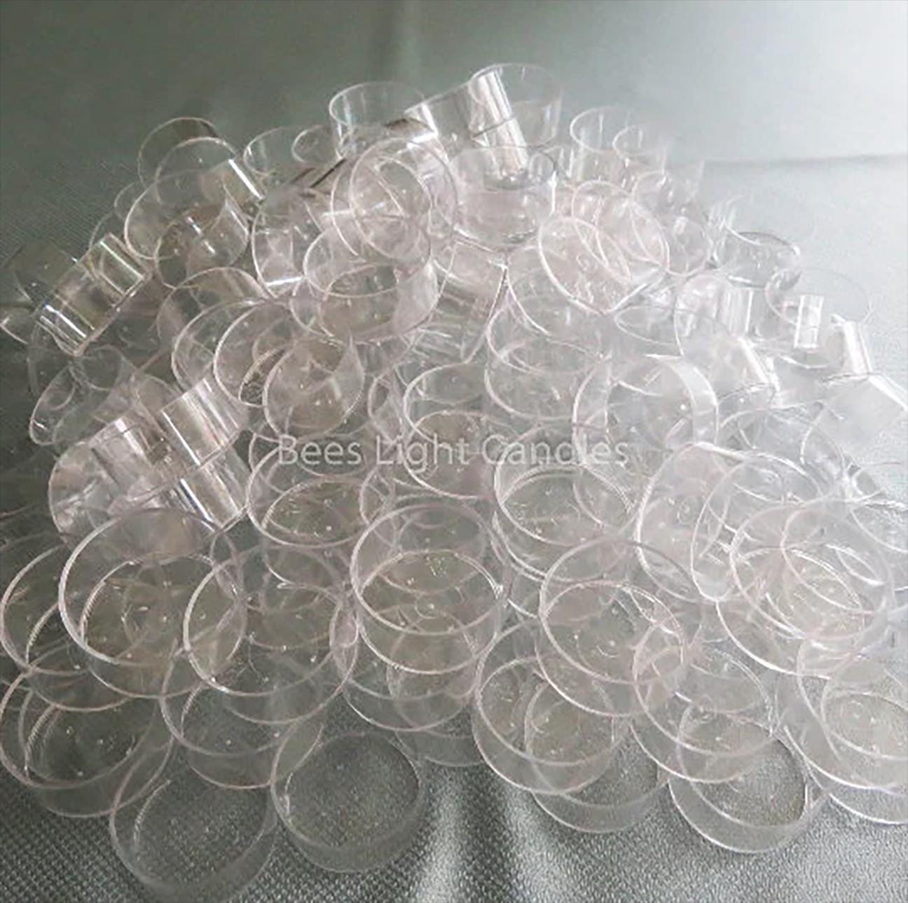 1000 Clear Tealight Cups | Tea Light Candle Holders Polycarbonate | FAST SHIPPING | Containers | NEW | Candle Making Supplies | Bulk Cups - Bees Light Candles