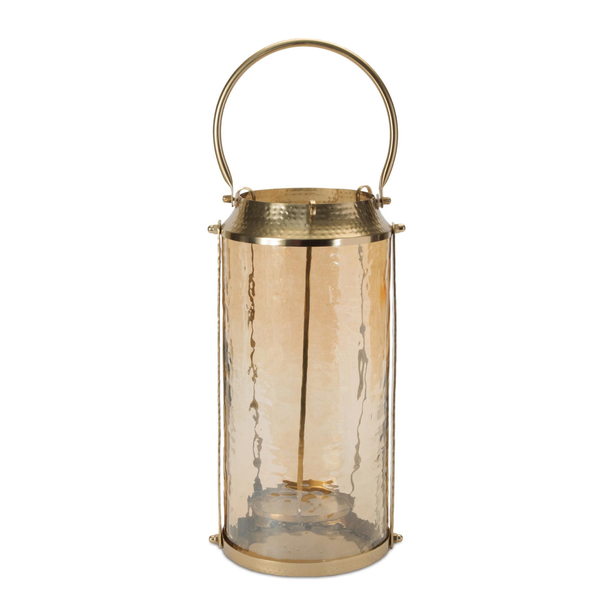 Lantern 7.25"D x 15.5"H Iron/Glass