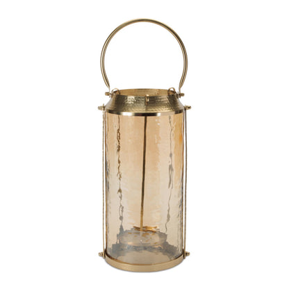 Lantern 7.25"D x 15.5"H Iron/Glass