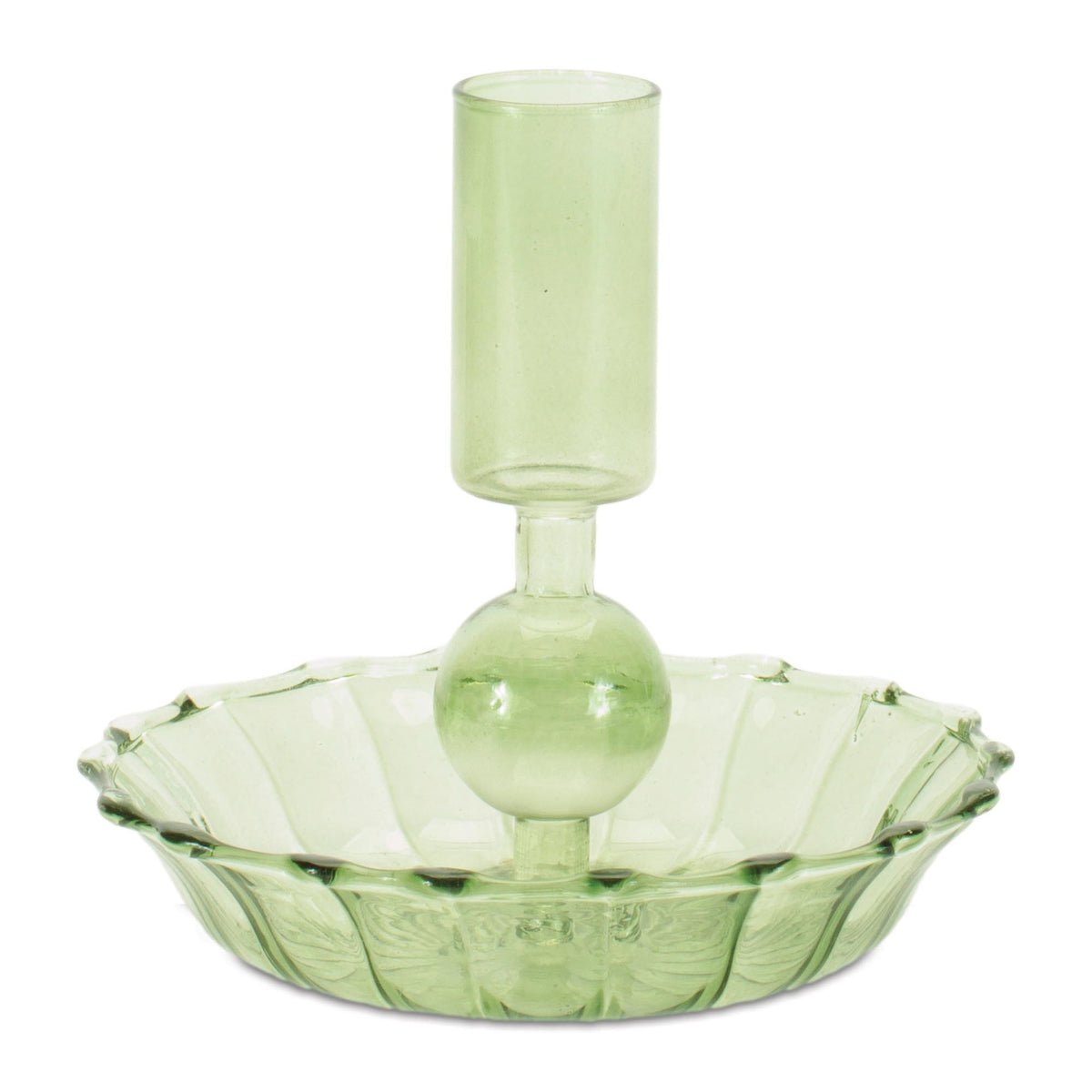 Taper Candle Holder 4.25"H Glass