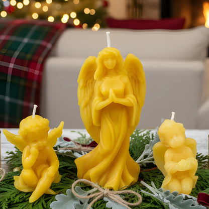 Angel Beeswax Candle Set