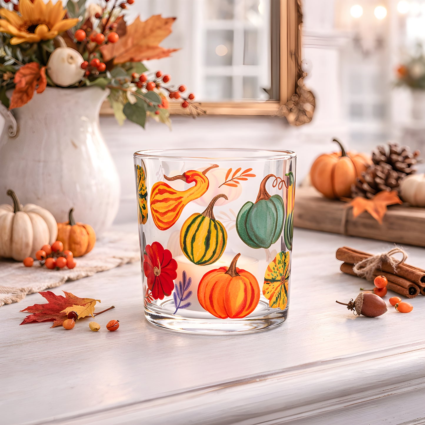 Votive Candle Holder Glass Lantern, Multiple Design Options