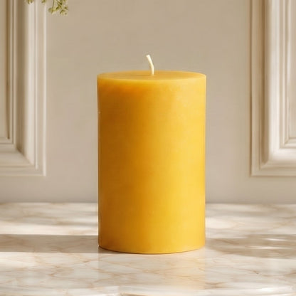 3x5 Inch Beeswax Pillar Candle