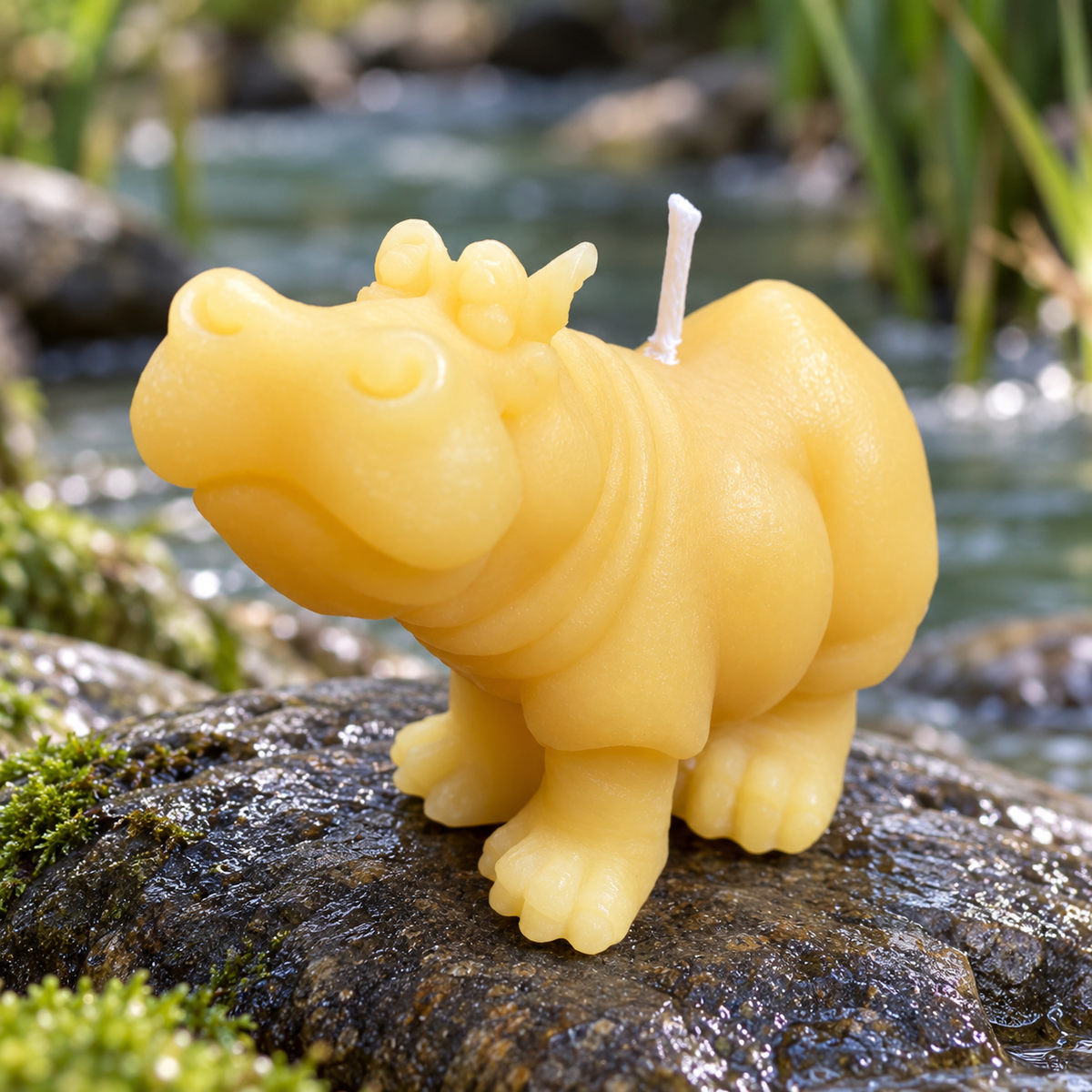 Hippo Buddies Beeswax Candles