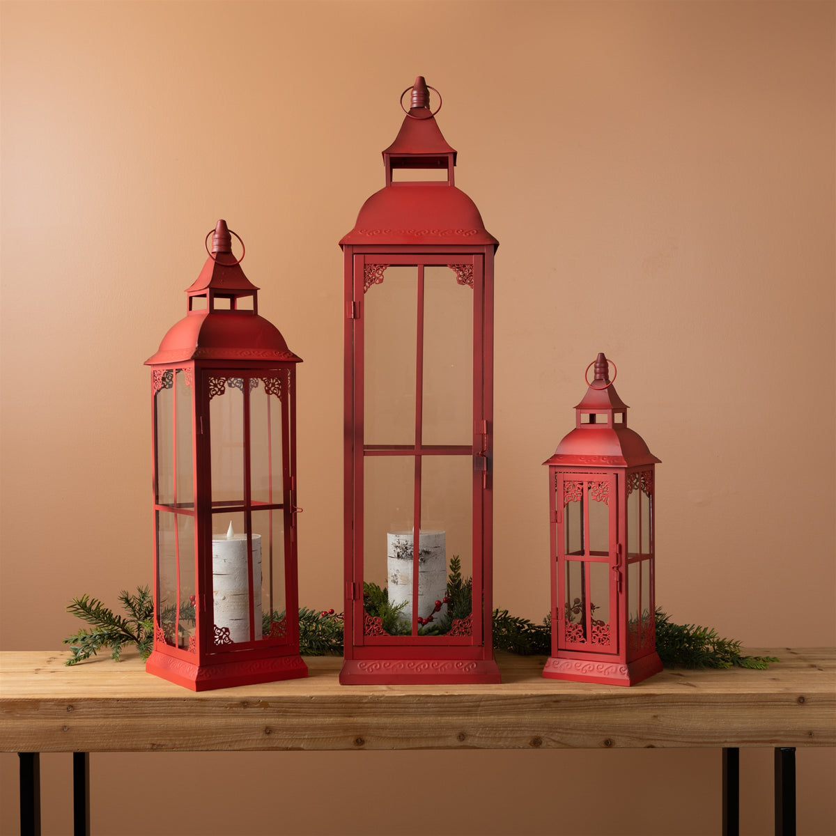 Ornamental Metal Floor Lantern (Set of 3) — additional view