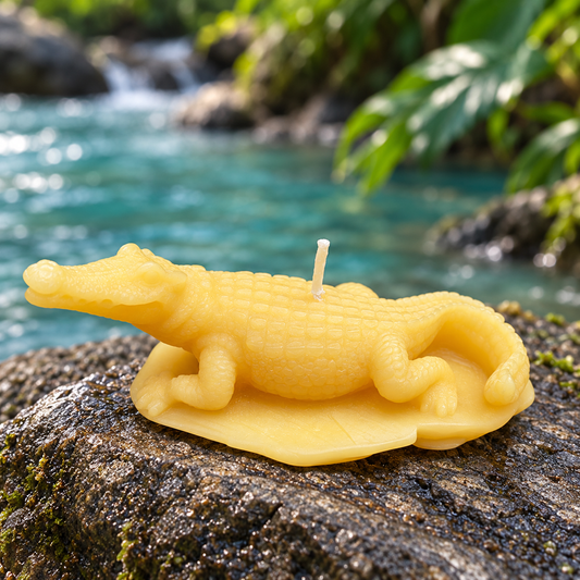 Crocodile Beeswax Candle