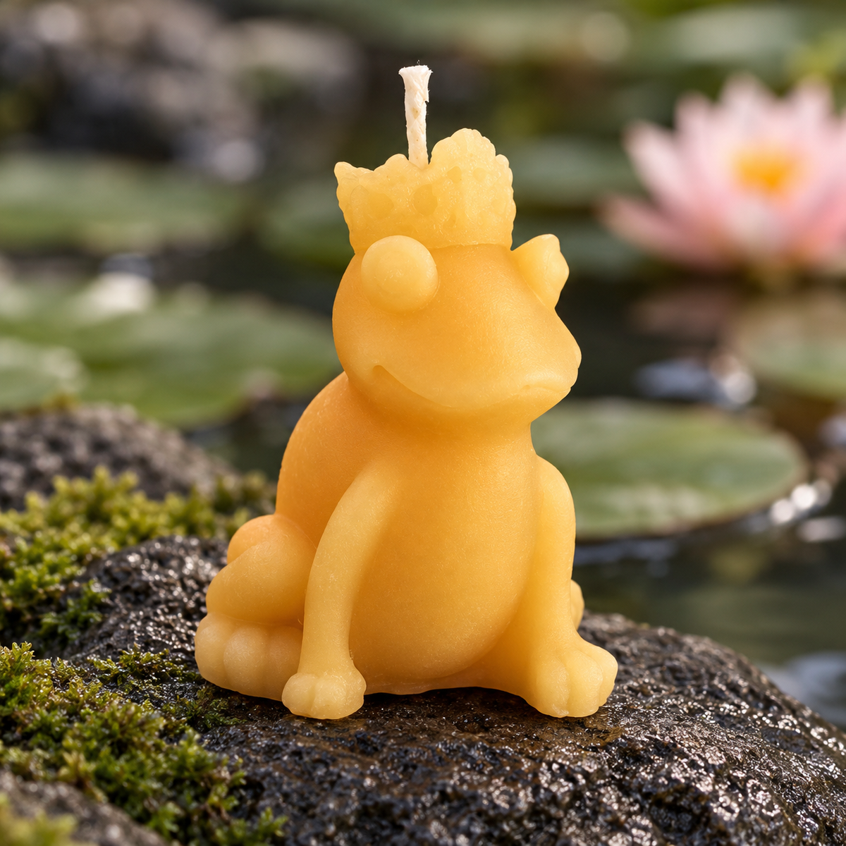 Frog Prince Beeswax Candle