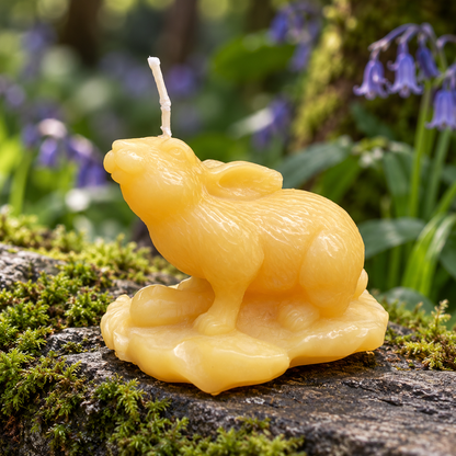Garden Rabbit Beeswax Candle