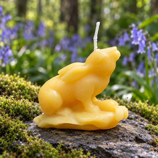 Garden Rabbit Beeswax Candle
