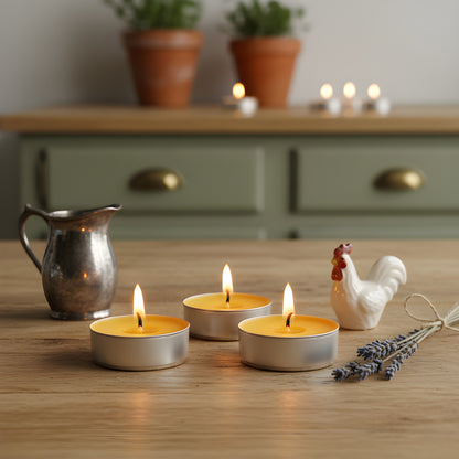 Tealight Beeswax Candles Aluminum Cups BULK