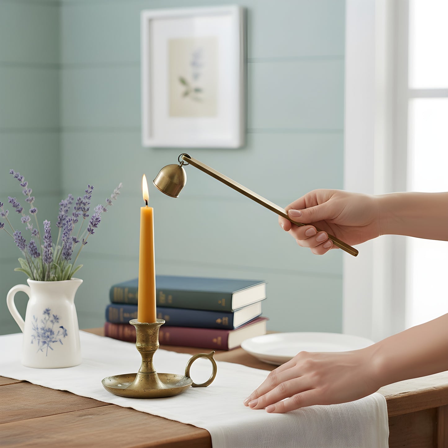 Antique Brass Bell Snuffer