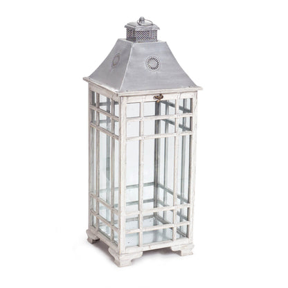 Traditional Farmhouse Lantern with Metal Lid (Set of 2) — additional view