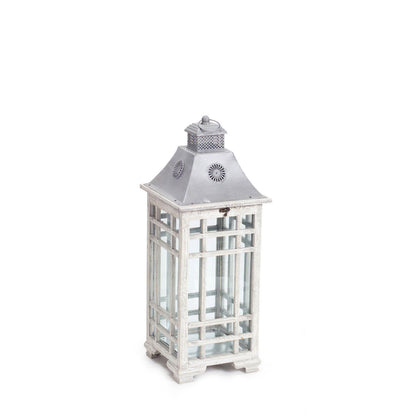 Traditional Farmhouse Lantern with Metal Lid (Set of 2) — additional view