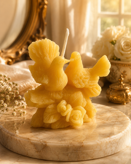 Love Birds Beeswax Candle